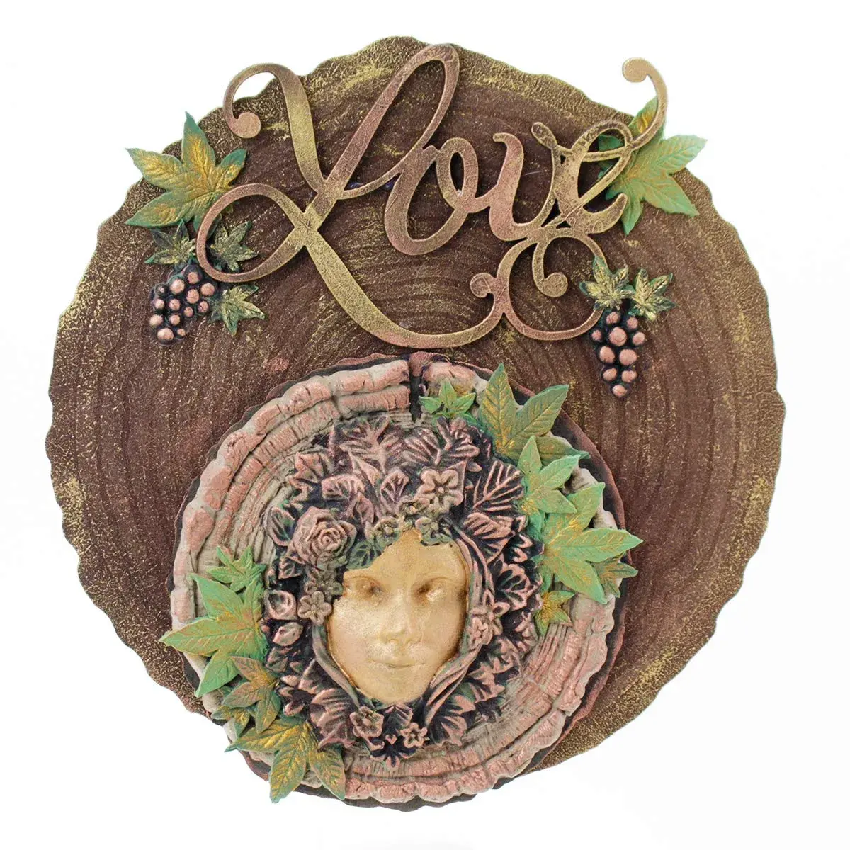 Katy Sue Log Slice Silicone Mold 125mm Diameter x 9mm Depth | Detailed Wood Texture for Fondant & Clay - view 6
