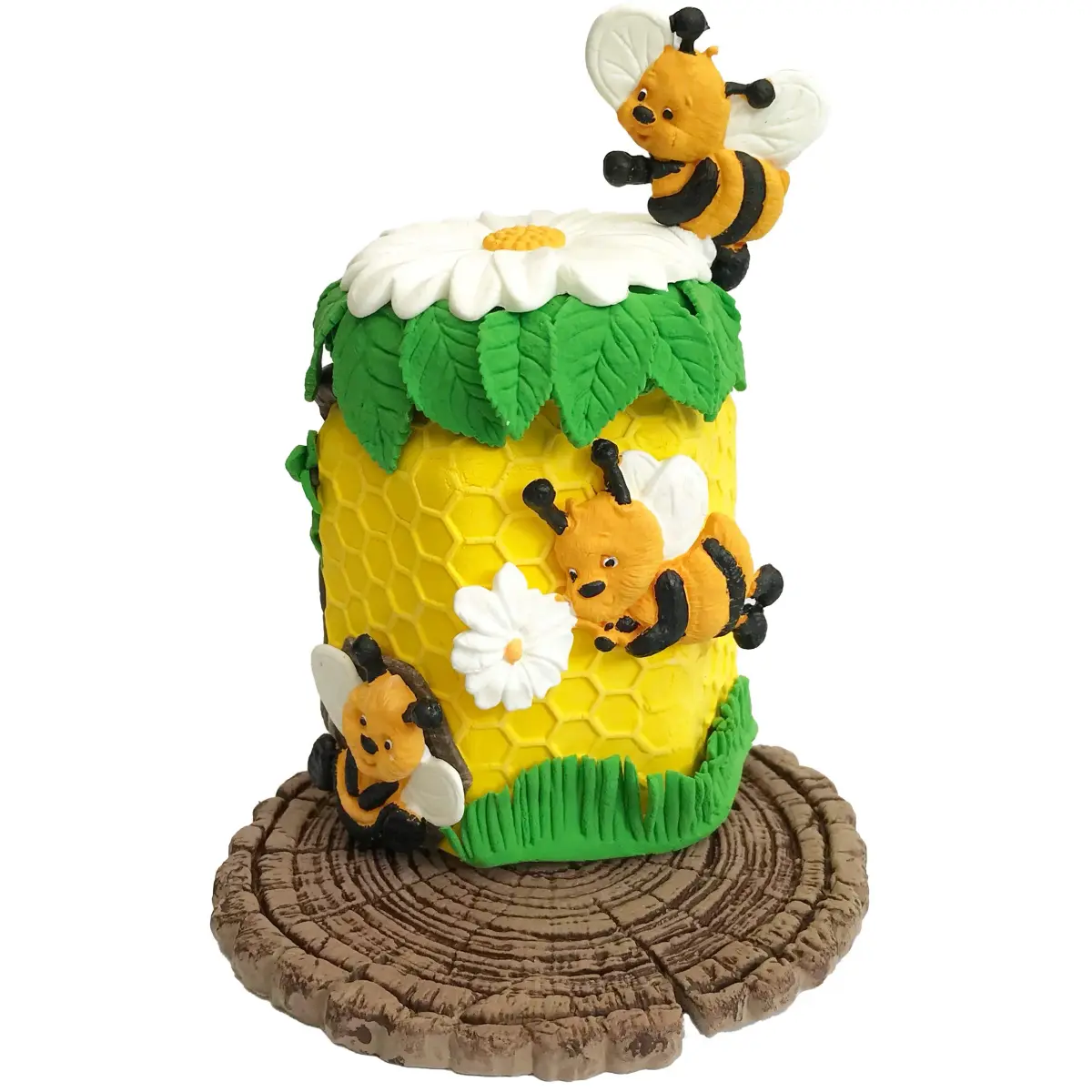 Katy Sue Log Slice Silicone Mold 125mm Diameter x 9mm Depth | Detailed Wood Texture for Fondant & Clay - view 8