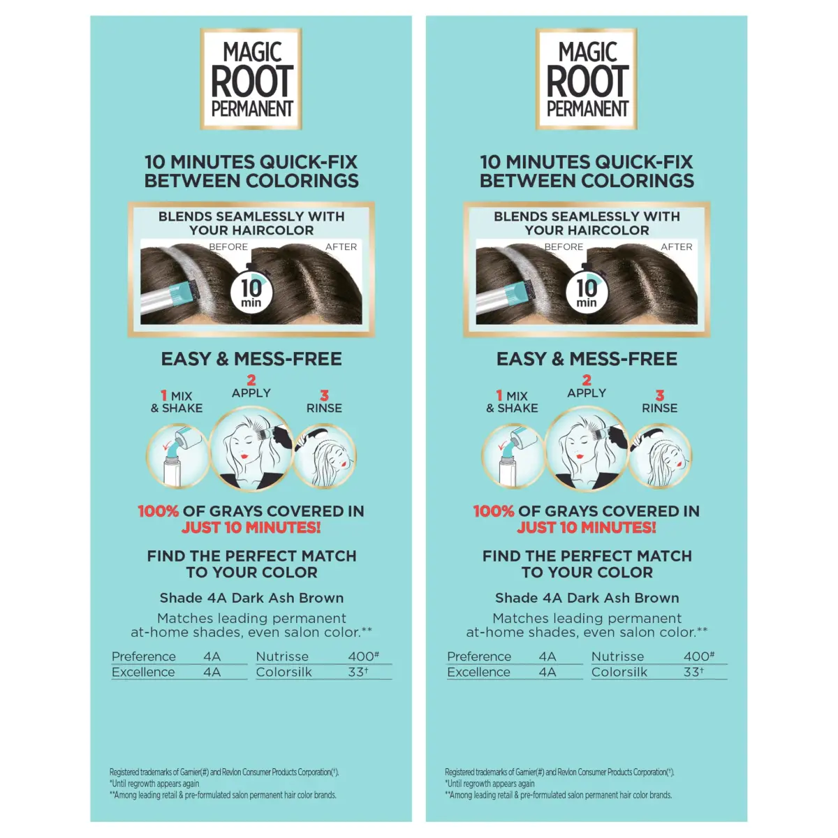 L'Oreal Paris Magic Root 4A Dark Ash Brown Permanent Hair Color Kit - Pack of 2 - view 4