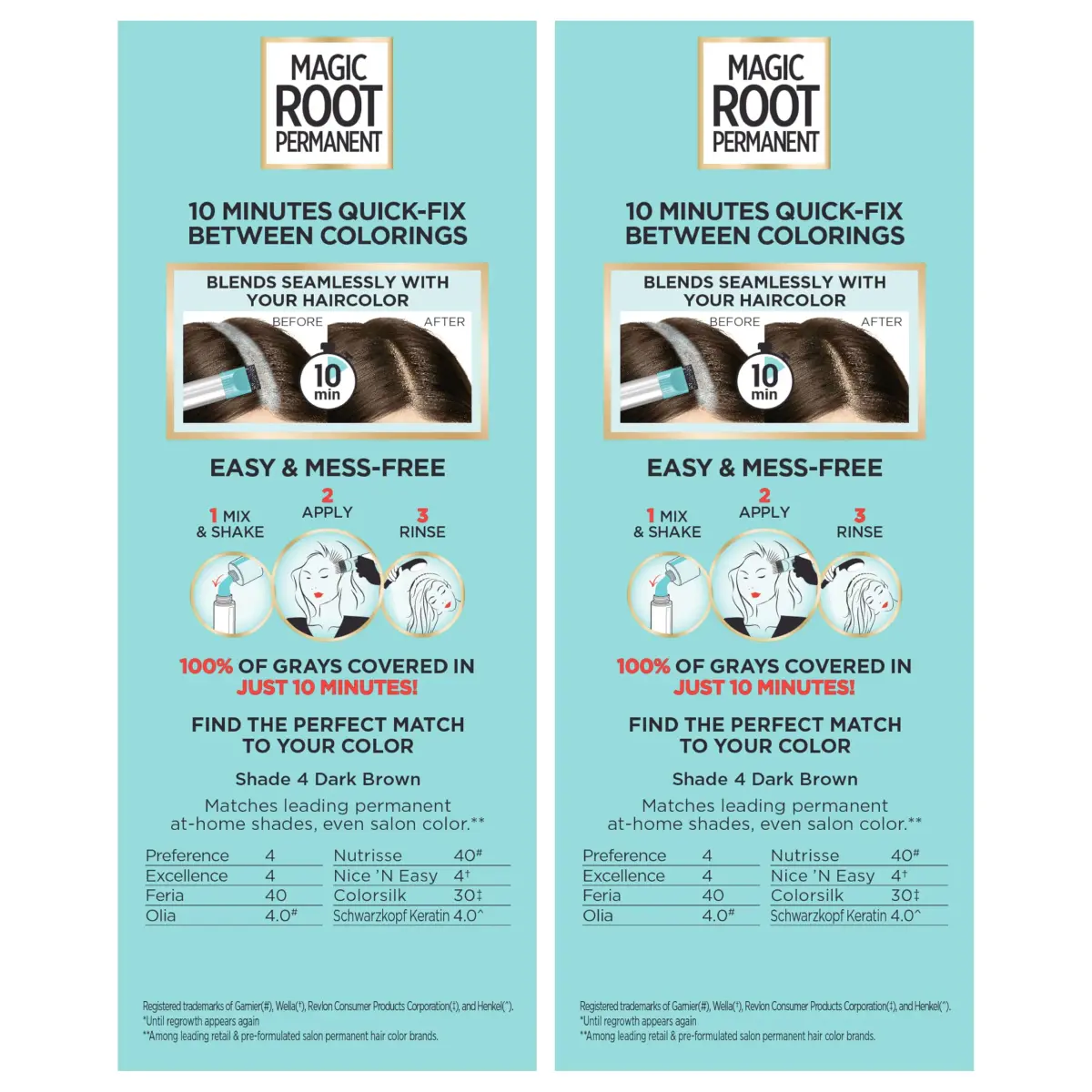 L'Oreal Paris Magic Root 4 Dark Brown Permanent Hair Color Kit - Pack of 2 for 10-Minute Gray Coverage - view 4