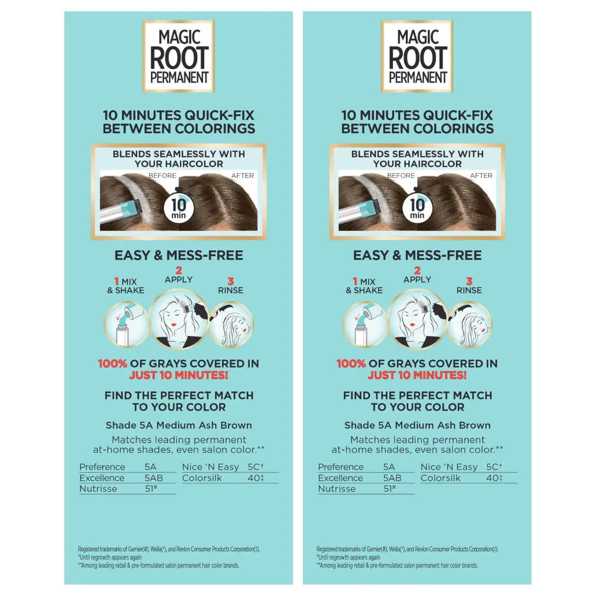L'Oreal Paris Magic Root Permanent Hair Color Kit 5A Medium Ash Brown, Pack of 2 - view 4