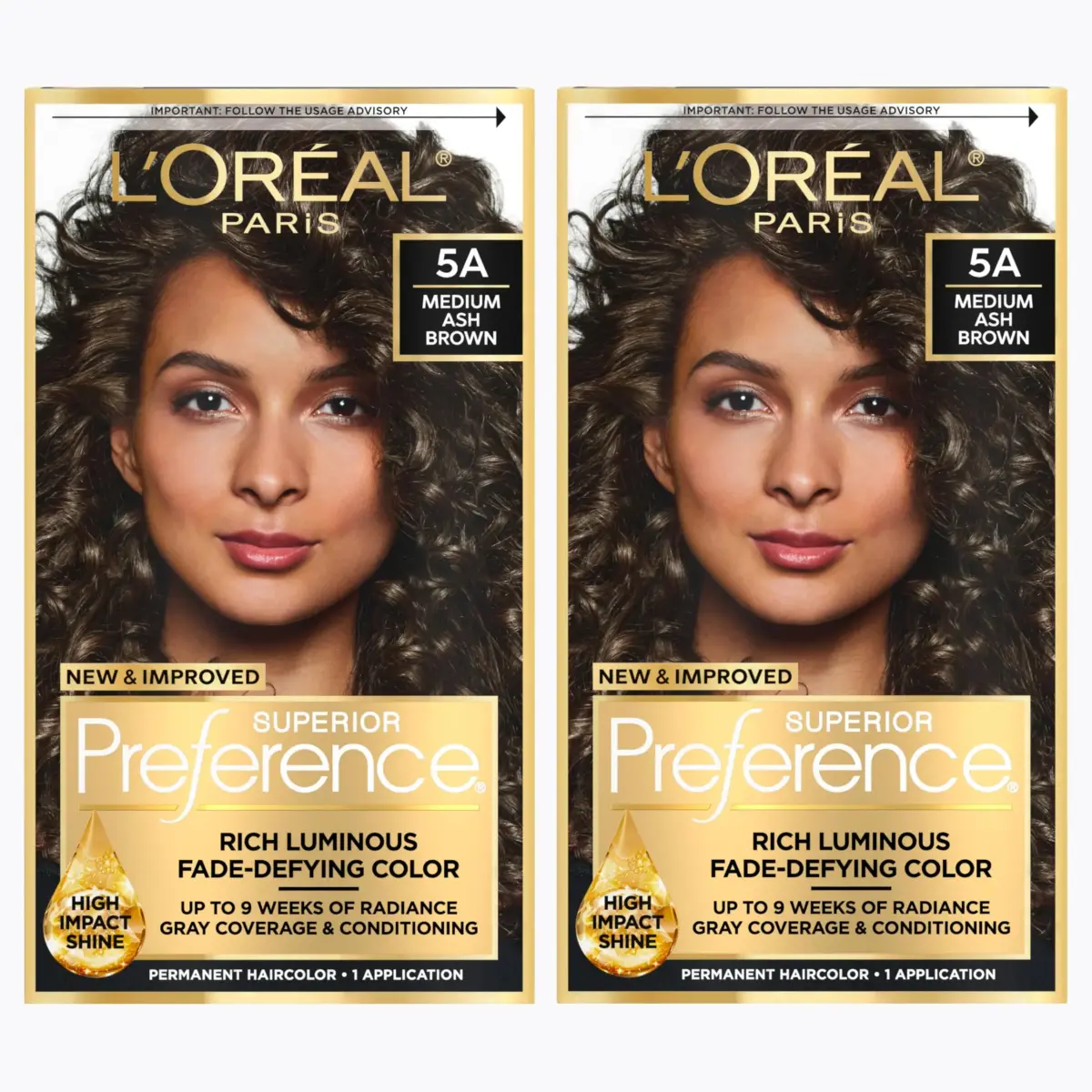 L'Oreal Paris Superior Preference Permanent Hair Color 5A Medium Ash Brown | Fade-Defying Radiance & Gray Coverage - main product image
