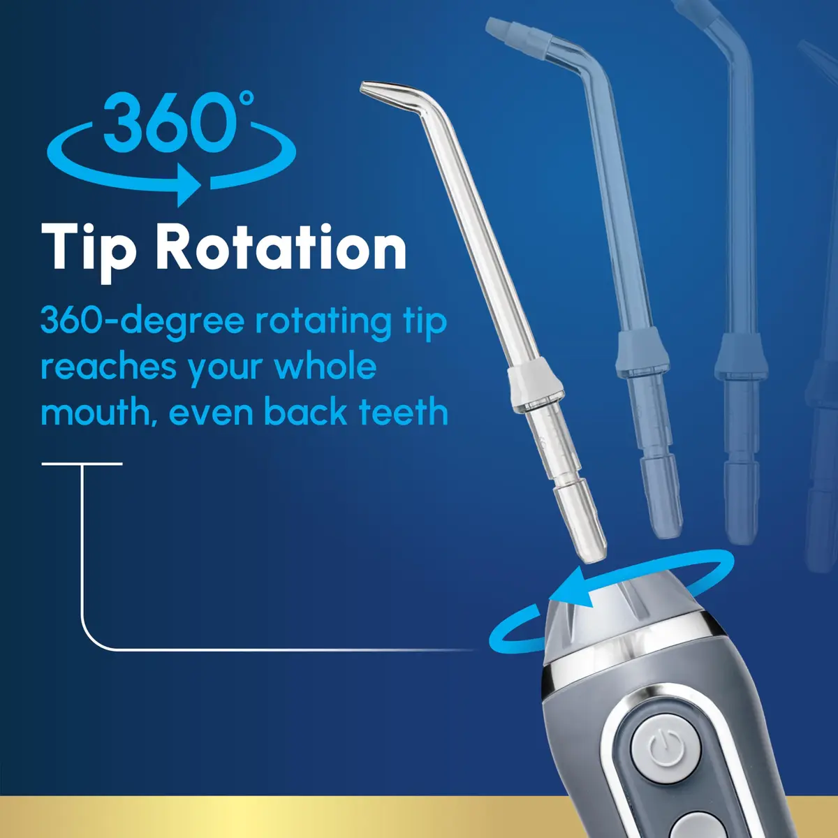 Waterpik Cordless Advanced Portable Water Flosser Gray 203ml (7 Fl Oz) | ADA Accepted Oral Irrigator - view 6