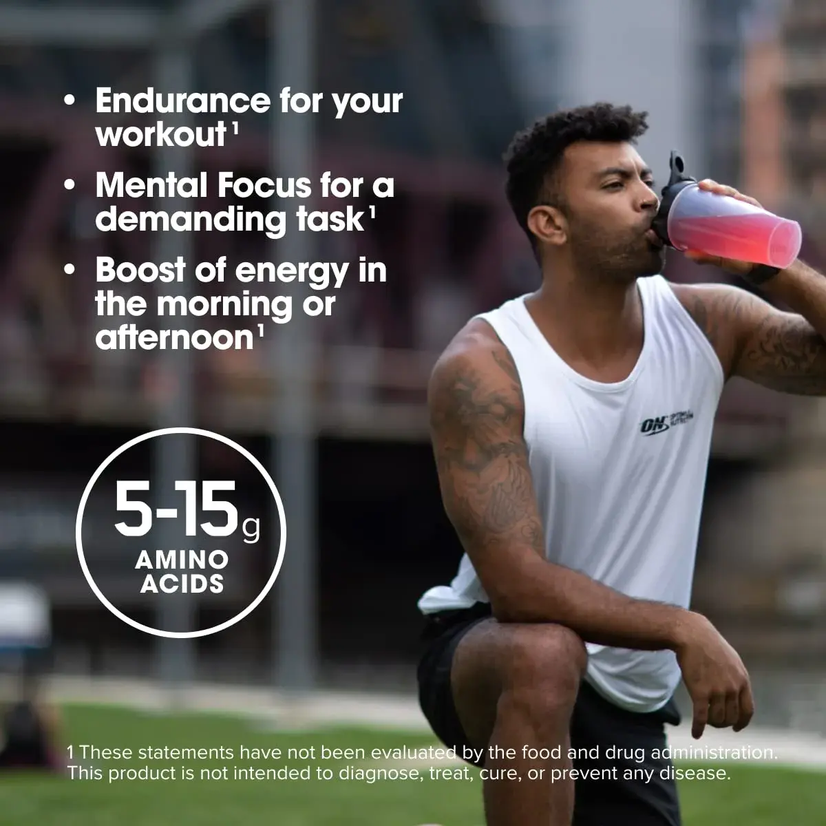 Optimum Nutrition Amino Energy Pre Workout Powder with BCAA & Micronized Creatine Monohydrate, Unflavored, 60 Servings (30 Servings + 30 Servings Bundle) - view 6