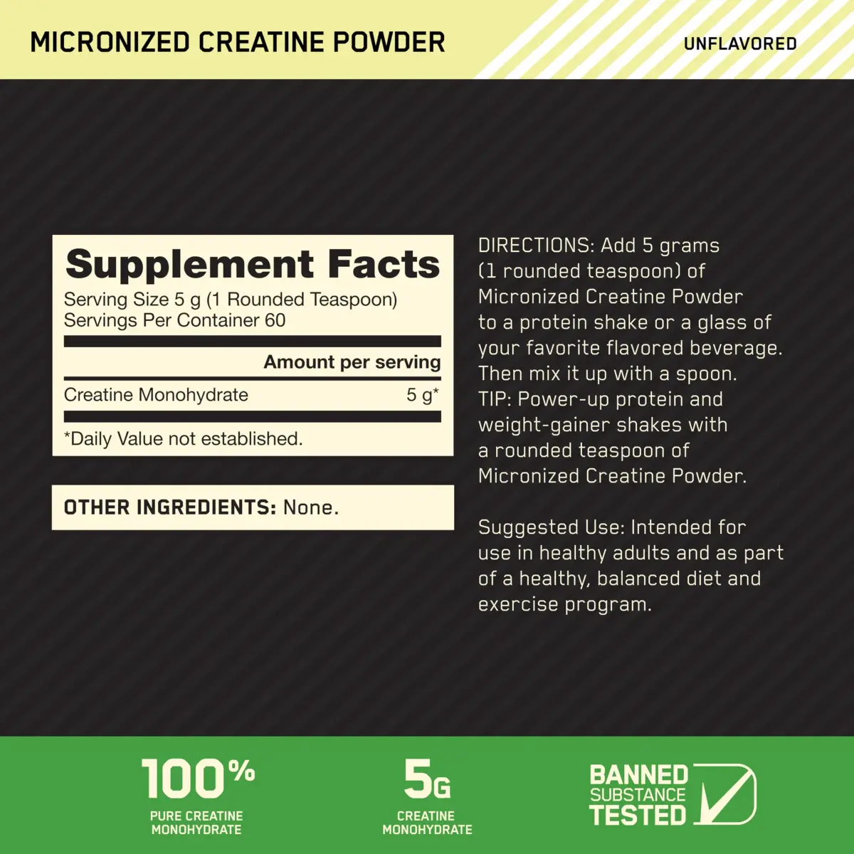 Optimum Nutrition Amino Energy Pre Workout Powder with BCAA & Micronized Creatine Monohydrate, Unflavored, 60 Servings (30 Servings + 30 Servings Bundle) - view 3