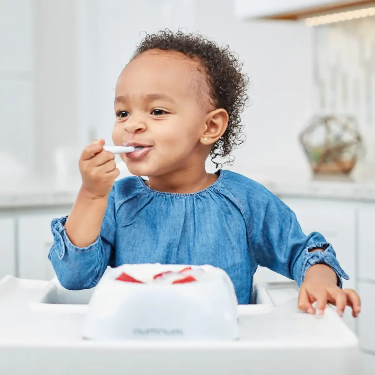 NumNum GOOtensils Baby Spoons 6-18 Months, 2-Pack Frosty Lilac/Rose | Pre-Spoon for Self-Feeding - view 8