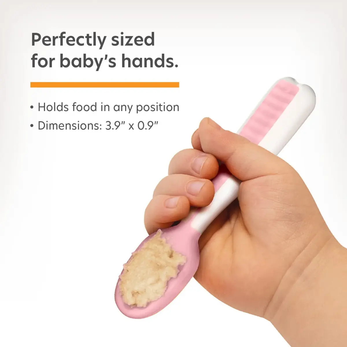 NumNum GOOtensils Baby Spoons 6-18 Months, 2-Pack Frosty Lilac/Rose | Pre-Spoon for Self-Feeding - view 9