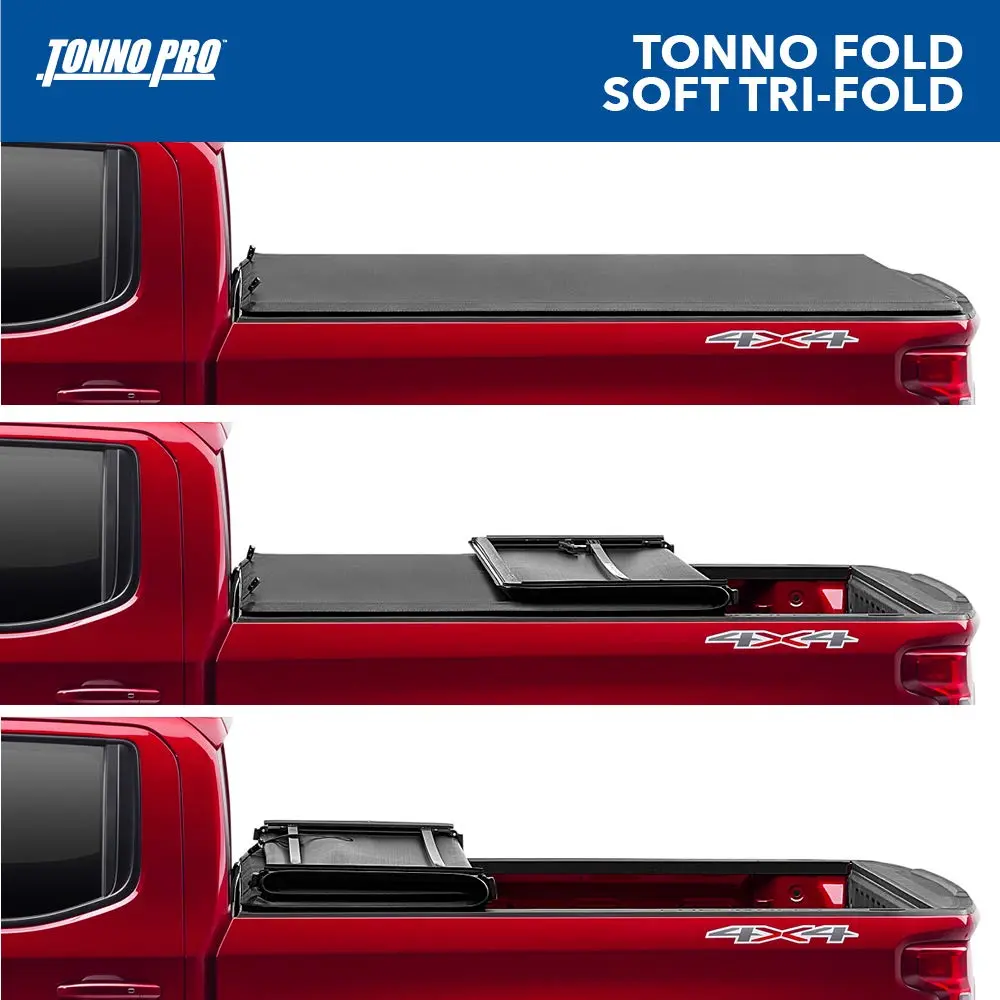 Tonno Pro Tonno Fold Soft Folding Truck Bed Tonneau Cover | Fits 2002-2008 Dodge Ram 6' 6" Bed | Aluminum & Vinyl - view 2