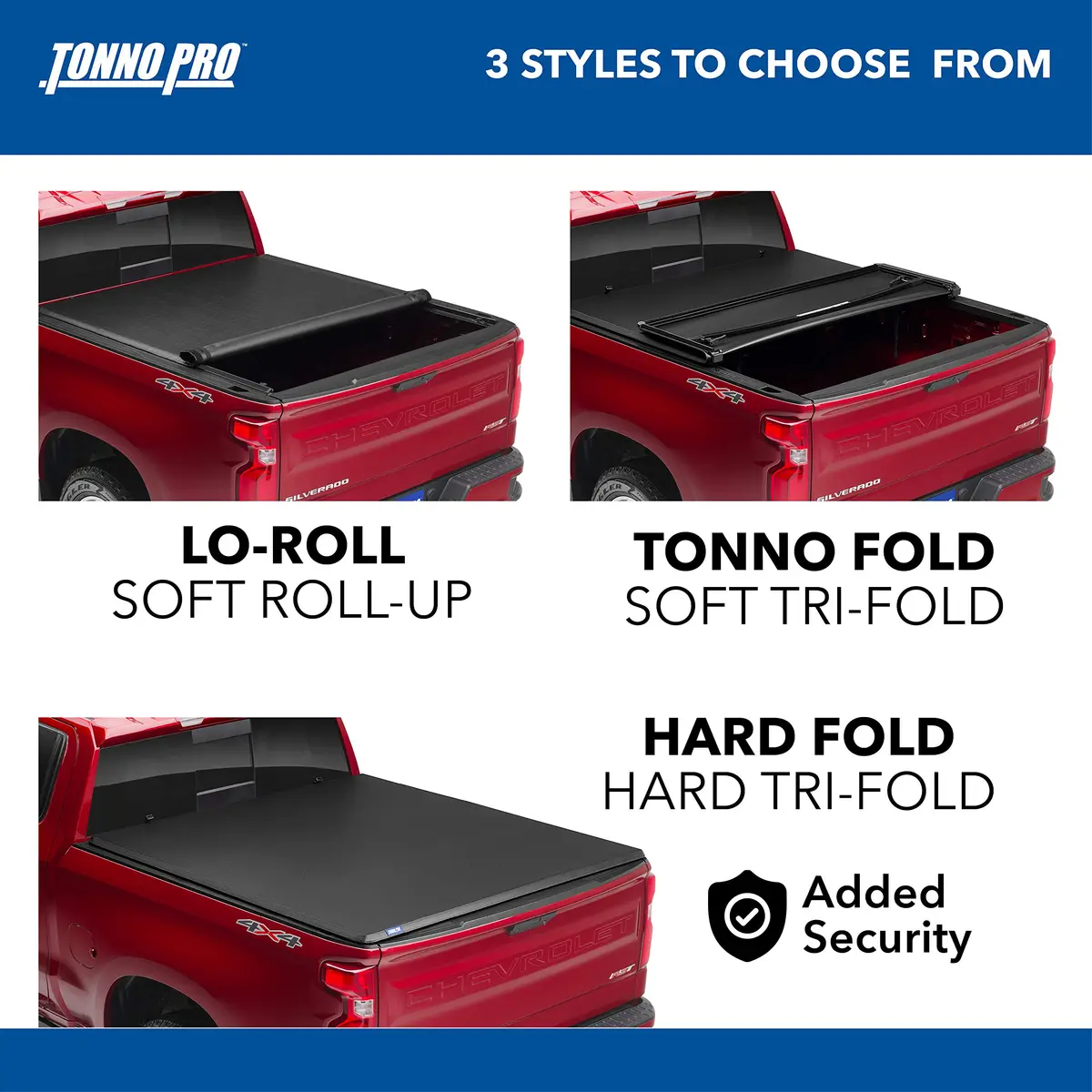 Tonno Pro Tonno Fold Soft Folding Truck Bed Tonneau Cover | Fits 2002-2008 Dodge Ram 6' 6" Bed | Aluminum & Vinyl - view 4