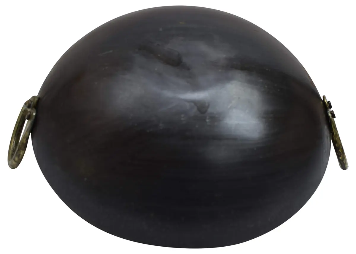 MARSHAL 11 Inch (28 cm) Pure Iron Loha Kadhai Deep Frying Pan | Authentic Indian Cookware - view 5