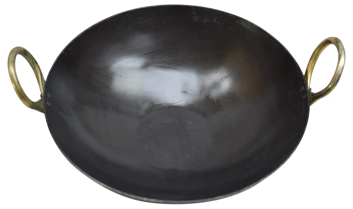 MARSHAL 11 Inch (28 cm) Pure Iron Loha Kadhai Deep Frying Pan | Authentic Indian Cookware - view 6