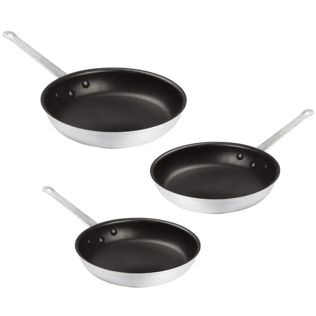 Tiger Chef Nonstick Frying Pan Set - 7", 8", 10" | Commercial Aluminum Skillets with Silicone Sleeve - view 2