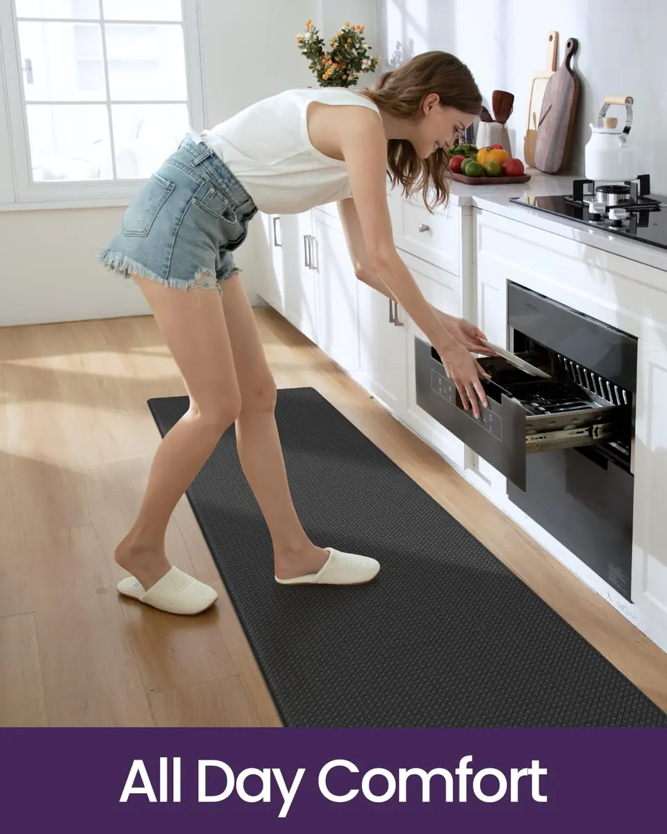 DEXI Anti Fatigue Kitchen Floor Mats 17x59 Inches (43x150 cm) | Cushioned Runner Rug for Standing Comfort - view 2