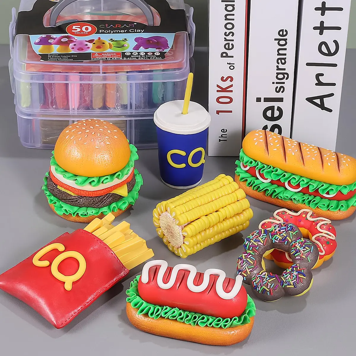 CiaraQ 50-Color Polymer Clay Oven Bake Modeling Kit for Kids & Beginners | Non-Toxic, Reusable, Easy to Shape - view 6