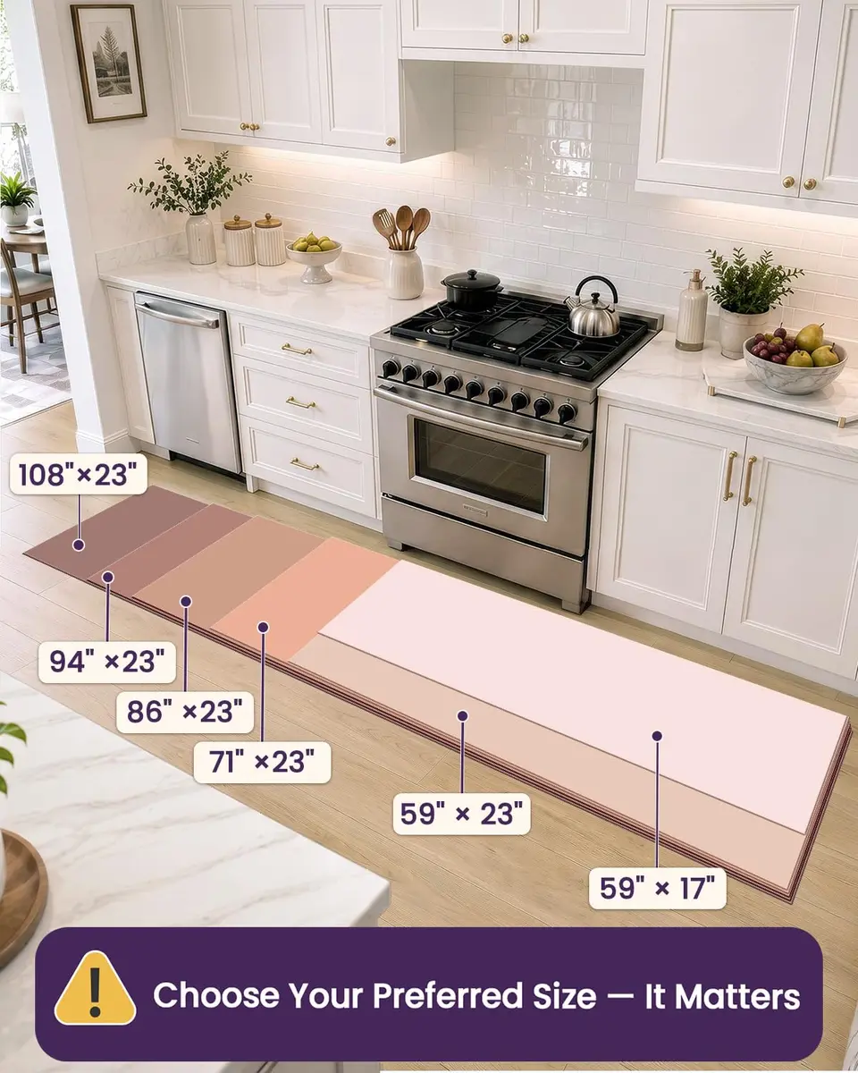 DEXI Anti-Fatigue Kitchen Floor Mat Runner 43cm x 150cm (17"x59") | Cushioned Comfort for Standing Work - view 3