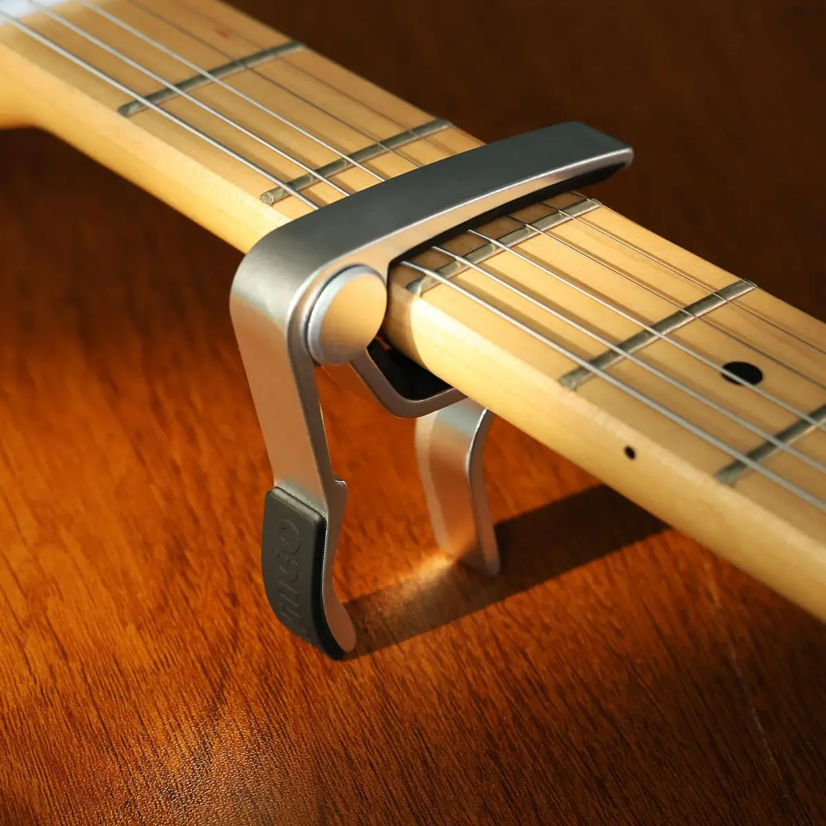 WINGO Silver Guitar Capo for Acoustic & Electric Guitars | Quick-Release, No Buzz, 6-String Steel Acoustic/Electric - view 3