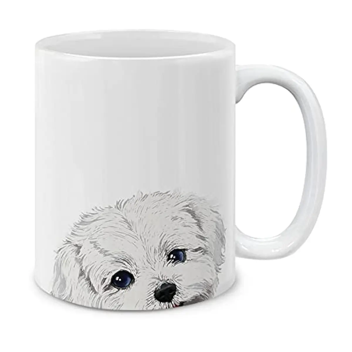MUGBREW Maltese Dog Ceramic Coffee Mug 11 OZ | Personalized Novelty Dog Design - main product image