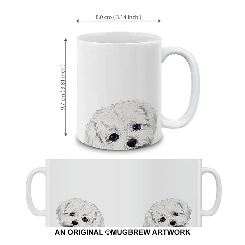 MUGBREW Maltese Dog Ceramic Coffee Mug 11 OZ | Personalized Novelty Dog Design - view 3