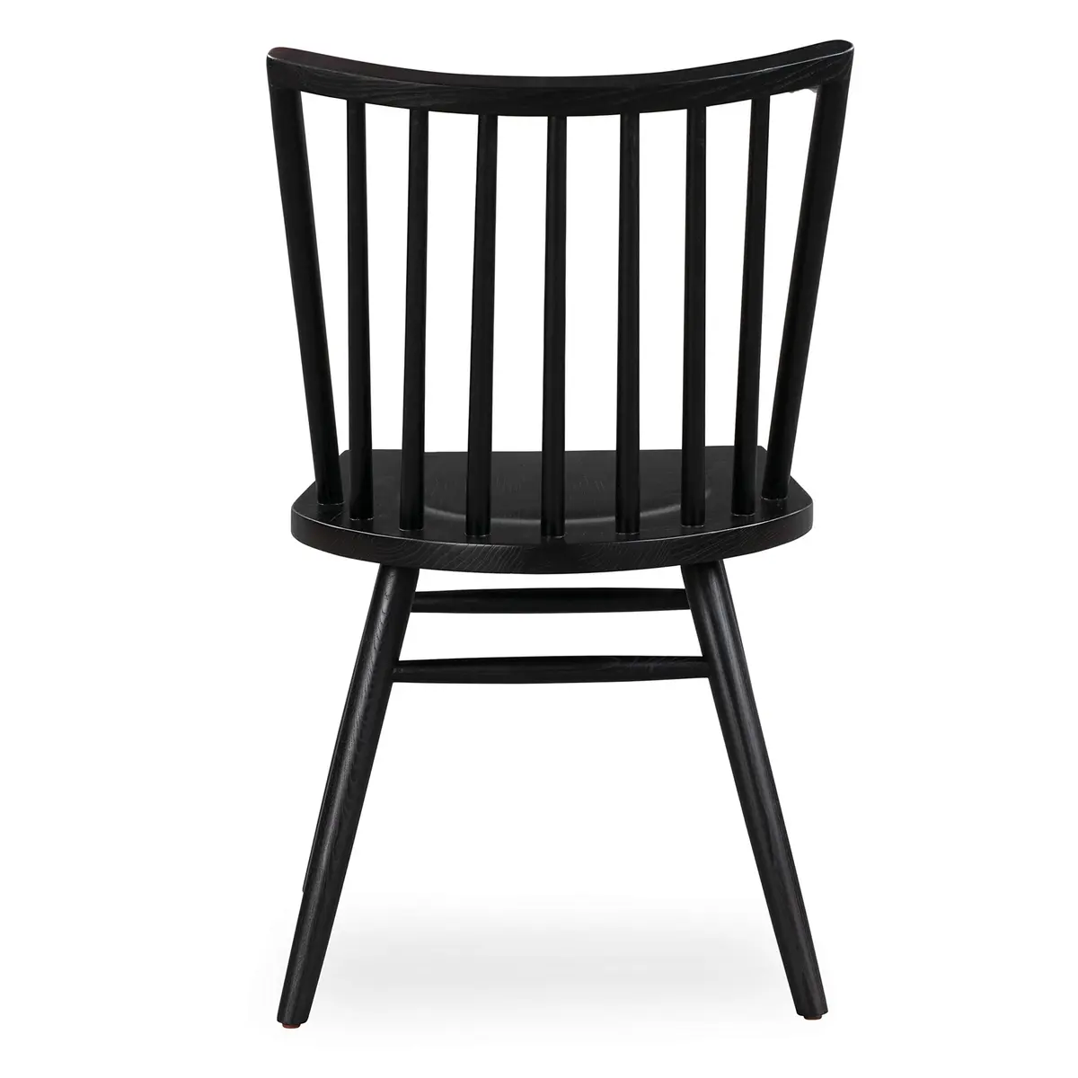 POLY & BARK Talia Windsor Dining Chair, 35” High, Solid Ash Wood, Black Finish | Farmhouse Modern Kitchen & Dining Room Chair - view 5