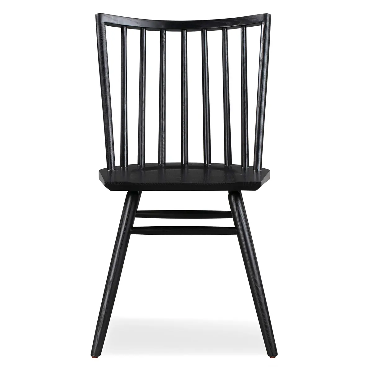 POLY & BARK Talia Windsor Dining Chair, 35” High, Solid Ash Wood, Black Finish | Farmhouse Modern Kitchen & Dining Room Chair - view 3