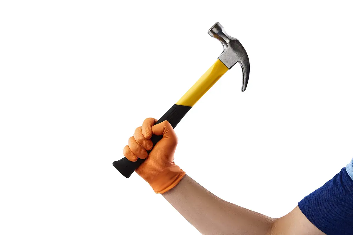 Venom Steel Orange Nitrile Gloves, 8 mil Thick, 50 Count | Heavy Duty Grip & Puncture Resistance - view 6