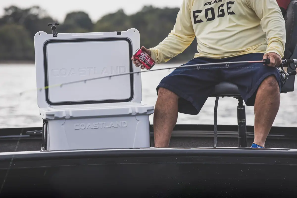 COASTLAND Delta Series 45 QT Rotomolded Cooler | Heavy-Duty Insulated Ice Chest, 45 Quarts, White - view 8