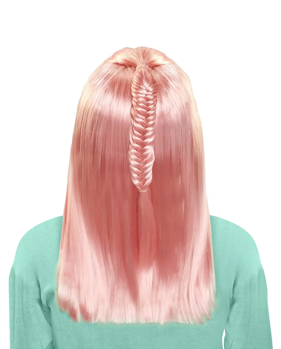 JAKKS Pacific Pink Wig - Straight Hair Style for Girls | Easy to Style & Wear (70-120 chars) - view 2