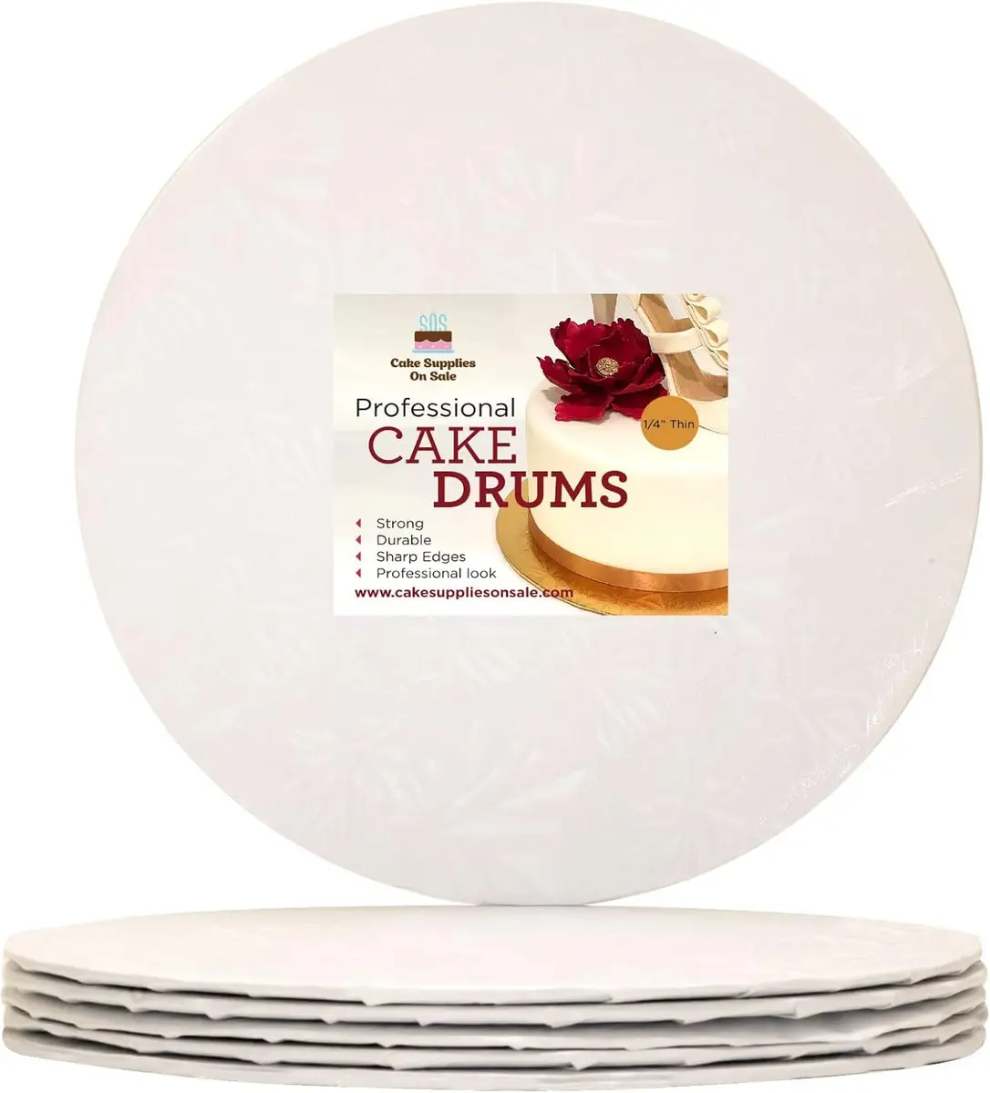 Cake S.O.S White Round Cake Drum 25.4 cm (10 inch) | Sturdy Base for Elegant Cake Presentation - view 6