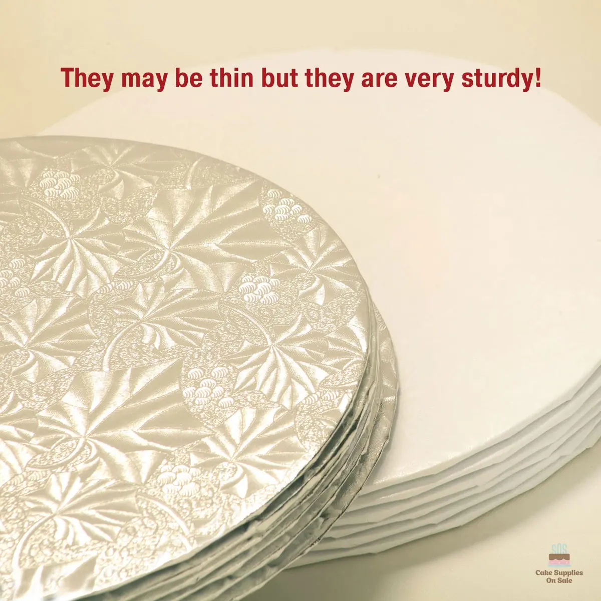 Cake S.O.S White Round Cake Drum 25.4 cm (10 inch) | Sturdy Base for Elegant Cake Presentation - view 5