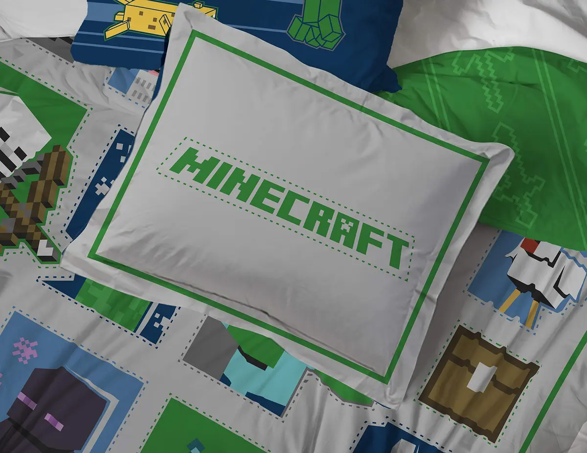 Jay Franco Minecraft 5 Piece Twin Bedding Set | Reversible Comforter, Sheets & Pillowcases | Officially Licensed - view 6