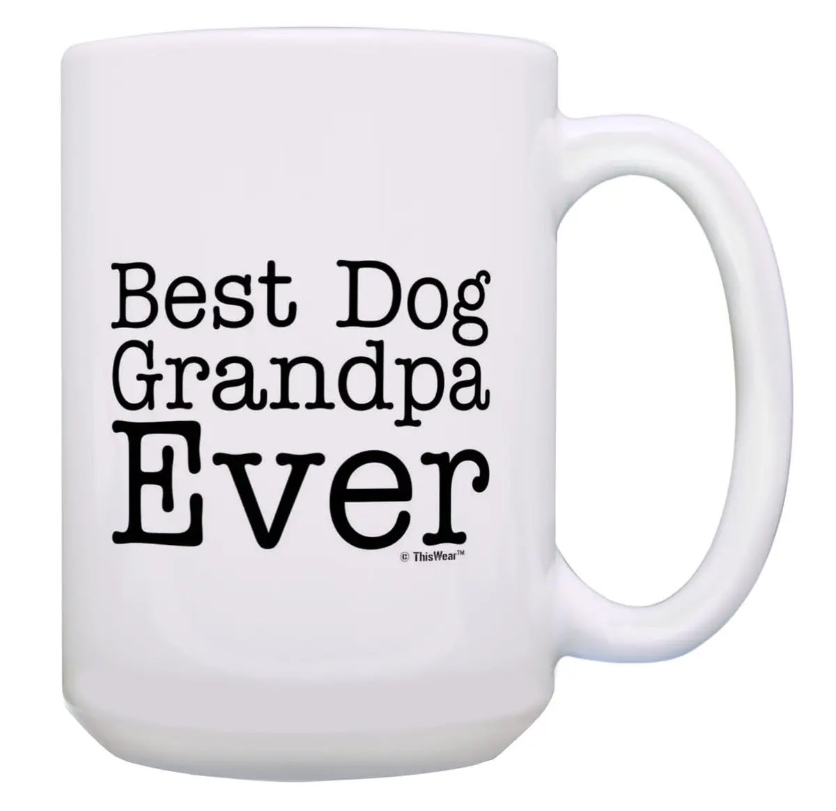 ThisWear Dog Grandpa Ever Coffee Mug 15oz | Father's Day Gift for Dog Lovers - main product image