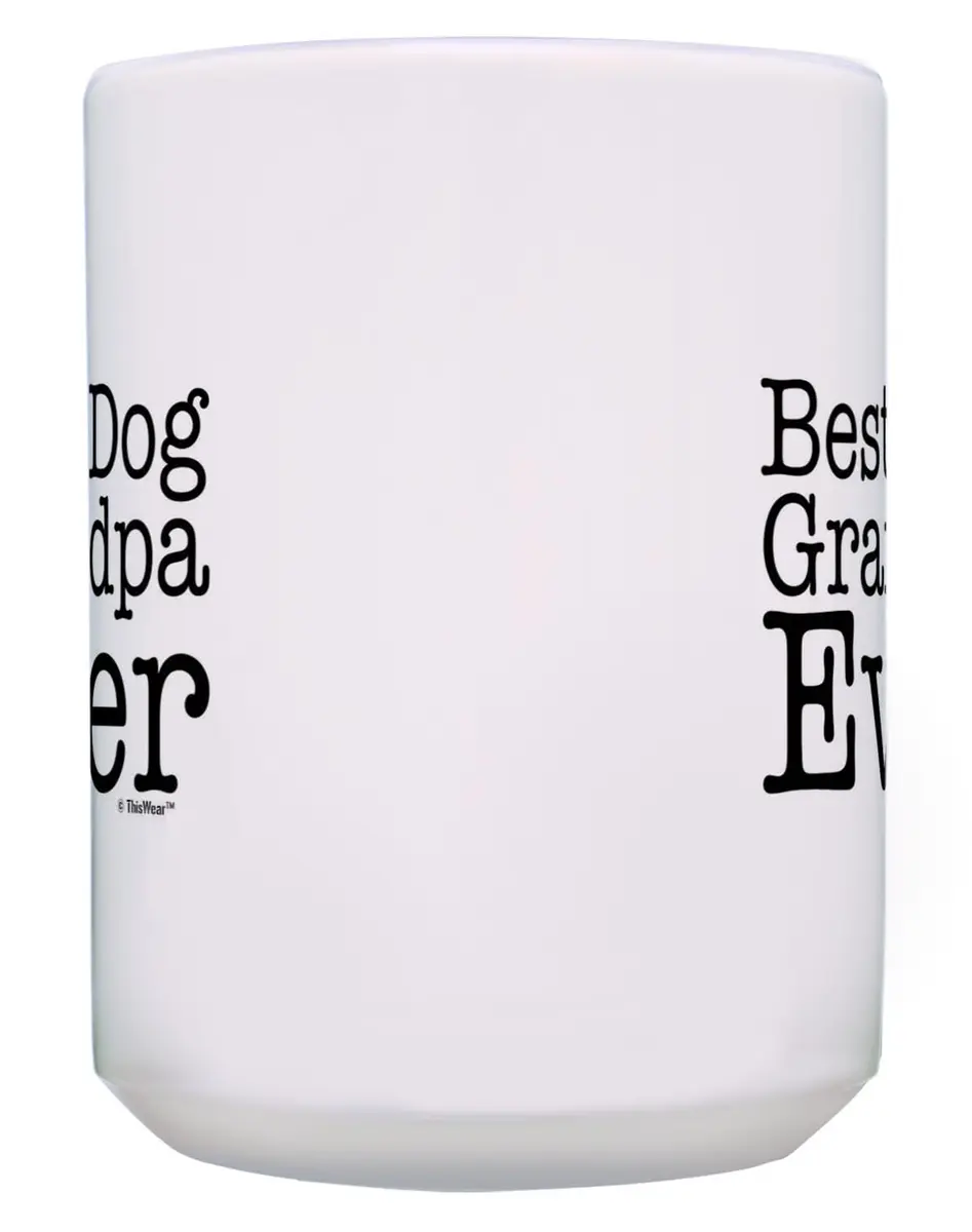 ThisWear Dog Grandpa Ever Coffee Mug 15oz | Father's Day Gift for Dog Lovers - view 4