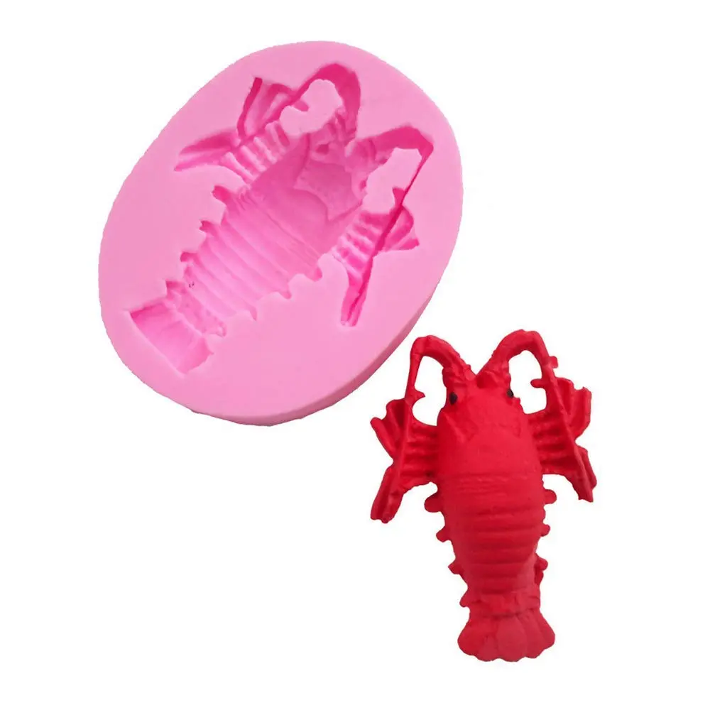 Fewo Lobster Silicone Fondant Mold - Crayfish Food-Grade, Flexible, Heat-Resistant, 2.8x1.6 inches | Cake & Craft Decor - main product image