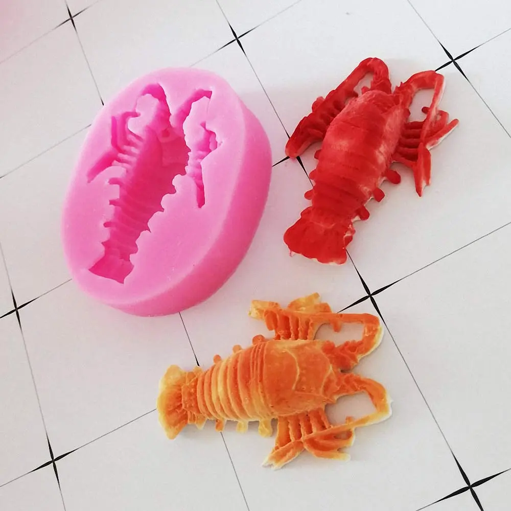 Fewo Lobster Silicone Fondant Mold - Crayfish Food-Grade, Flexible, Heat-Resistant, 2.8x1.6 inches | Cake & Craft Decor - view 2