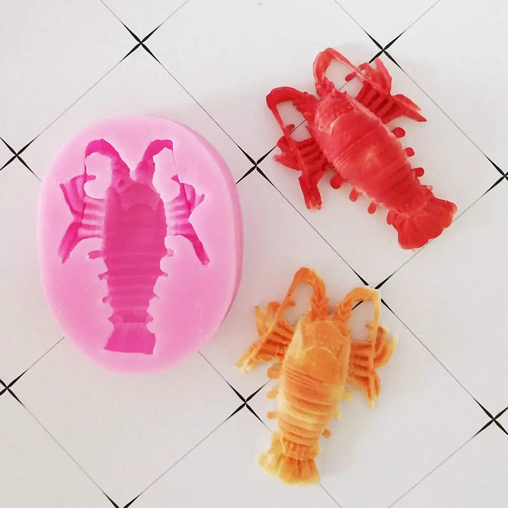 Fewo Lobster Silicone Fondant Mold - Crayfish Food-Grade, Flexible, Heat-Resistant, 2.8x1.6 inches | Cake & Craft Decor - view 3