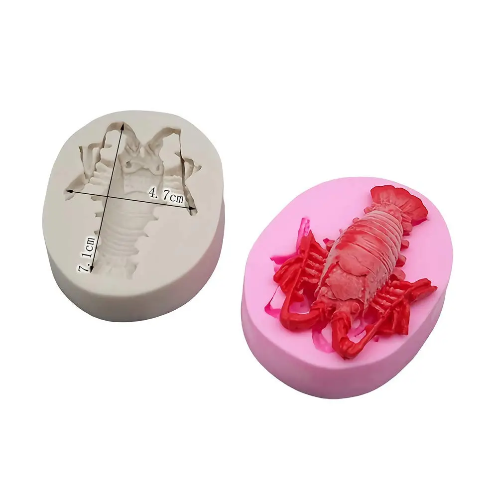 Fewo Lobster Silicone Fondant Mold - Crayfish Food-Grade, Flexible, Heat-Resistant, 2.8x1.6 inches | Cake & Craft Decor - view 4