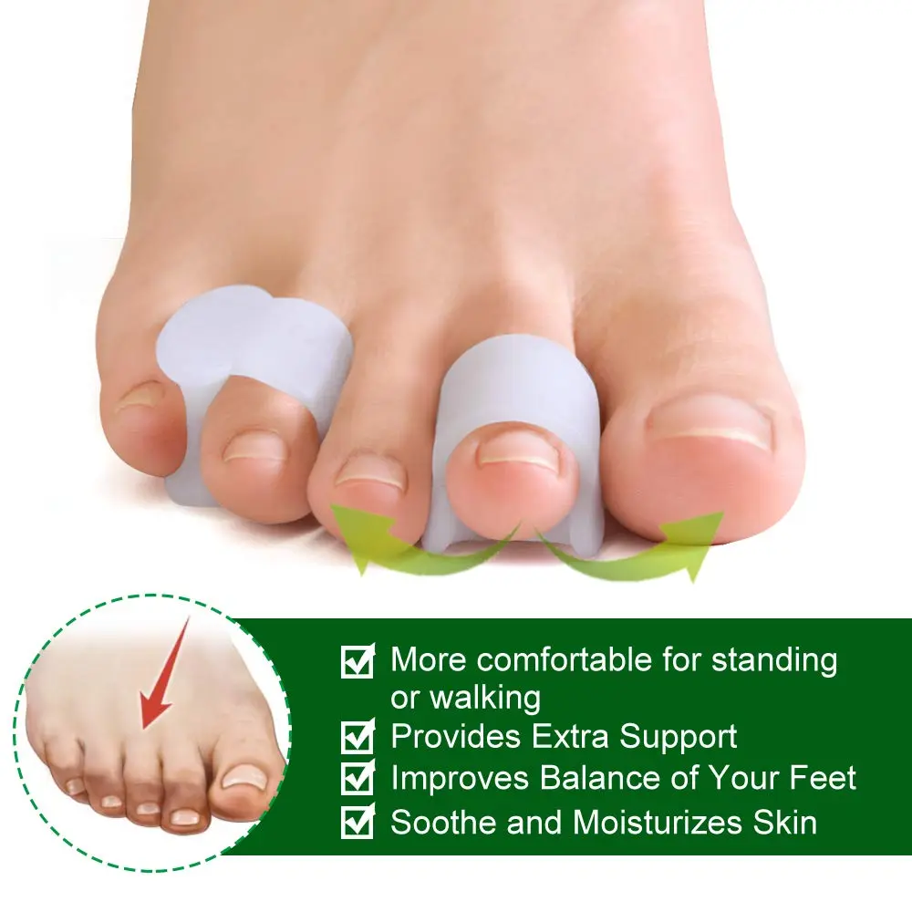 Welnove Gel Toe Separator, Pinky Toe Spacers, Little Toe Cushions | Prevents Rubbing & Relieves Pressure - view 5