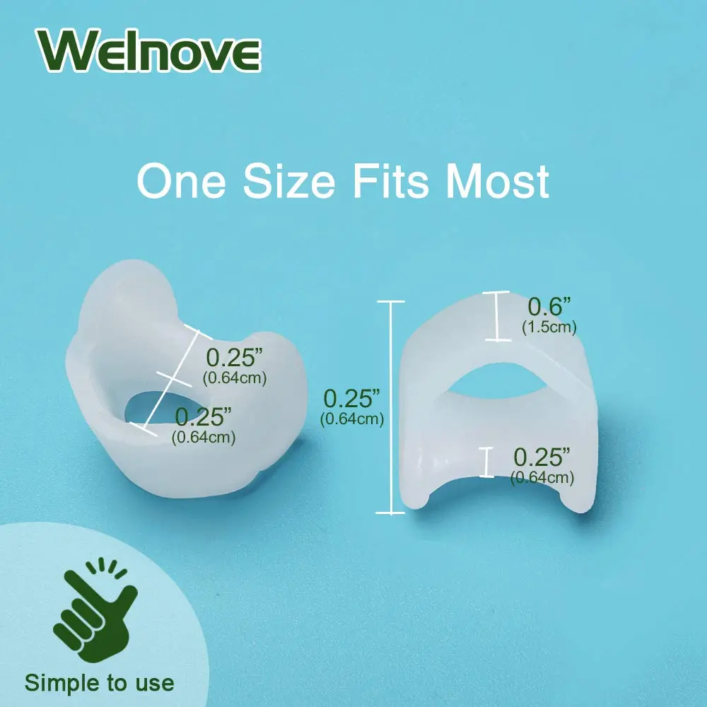Welnove Gel Toe Separator, Pinky Toe Spacers, Little Toe Cushions | Prevents Rubbing & Relieves Pressure - view 2