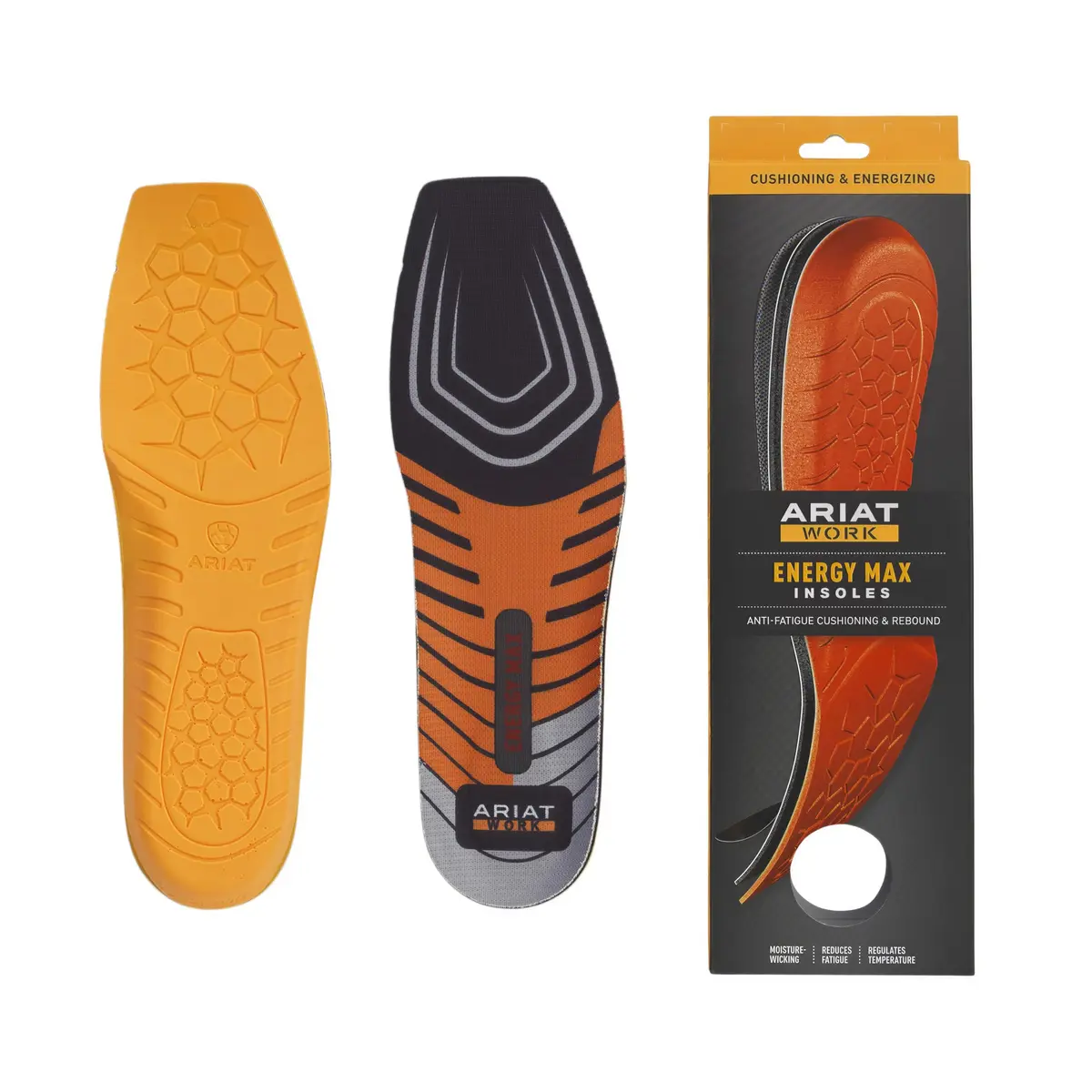 ARIAT Energy Max Work Insole Wide Square Toe | Moisture-Wicking, Rebound Foam, Support (110-120 chars) - main product image