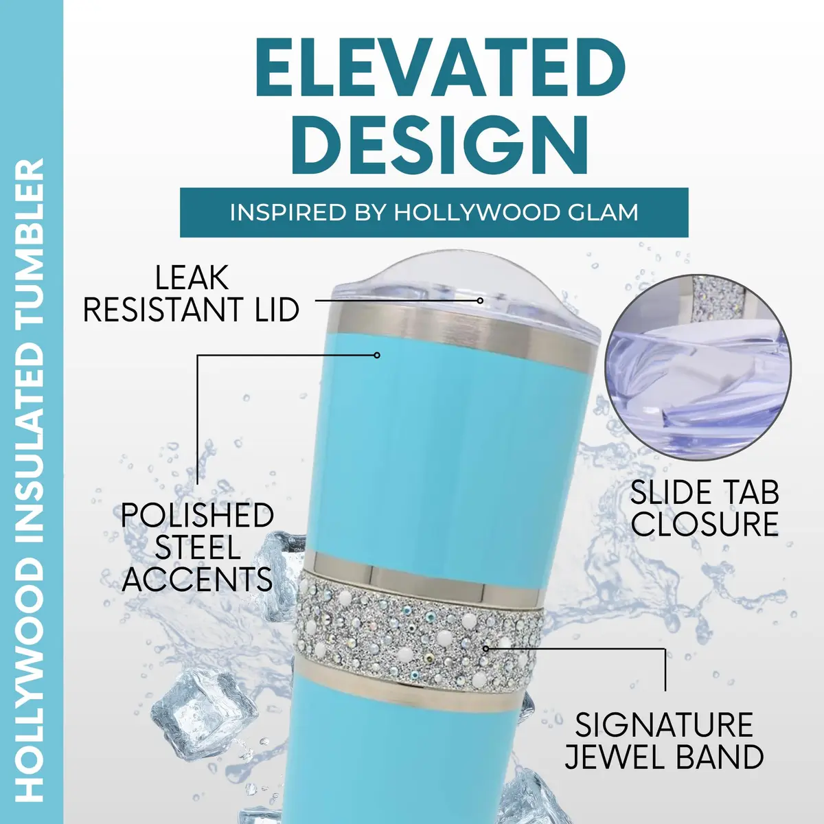 MyBevi Hollywood Insulated Tumbler 591ml (20oz) | Keeps Drinks Hot or Cold for Hours - view 3