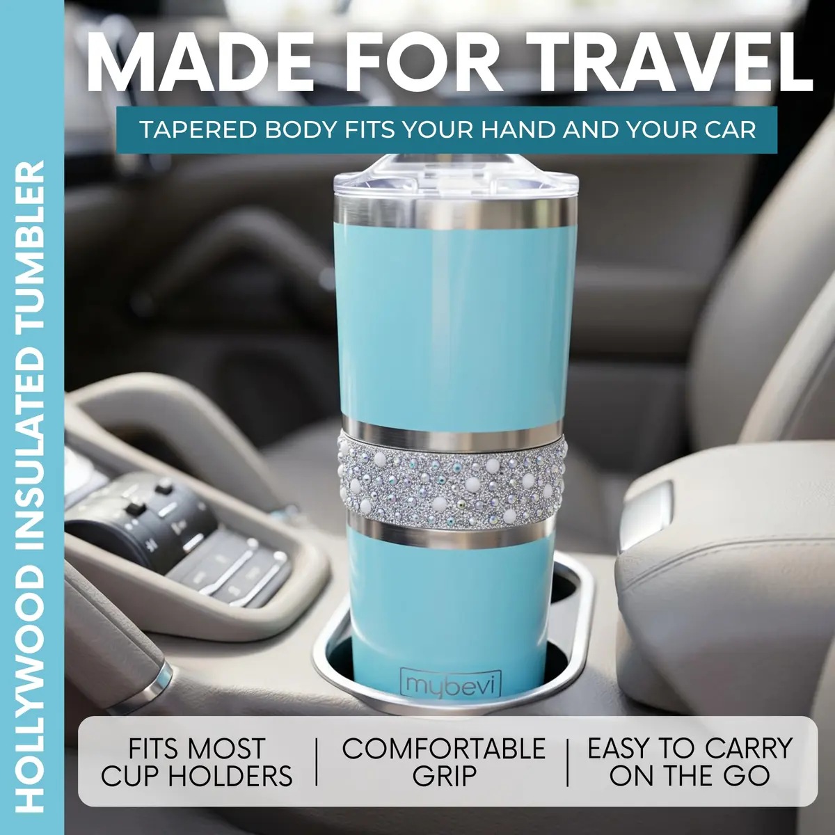 MyBevi Hollywood Insulated Tumbler 591ml (20oz) | Keeps Drinks Hot or Cold for Hours - view 4
