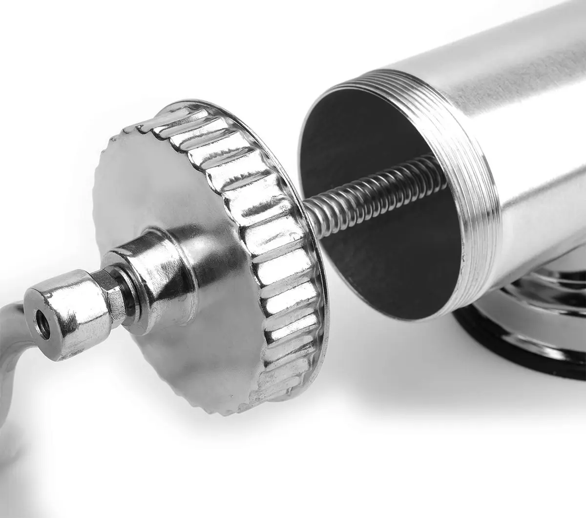 Lawei Sausage Stuffer 2 LBS Stainless Steel Horizontal Kitchen Meat Maker | 3 Nozzles for Home & Commercial Use - view 3