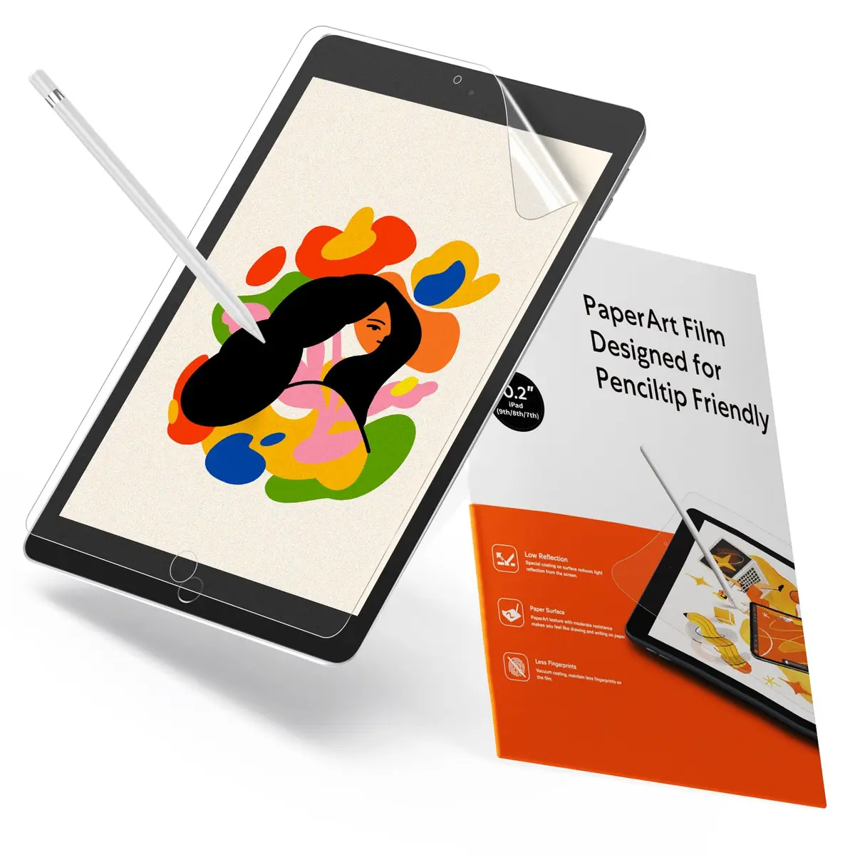 KCT Paperfeel Screen Protector for iPad 10.2 Inch 9th/8th/7th | Anti Glare & Writing Feel - main product image