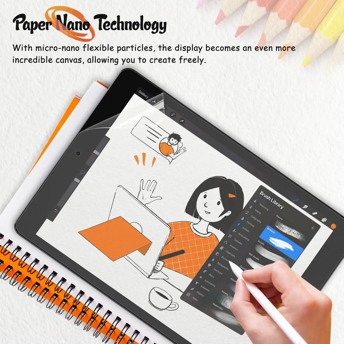 KCT Paperfeel Screen Protector for iPad 10.2 Inch 9th/8th/7th | Anti Glare & Writing Feel - view 5