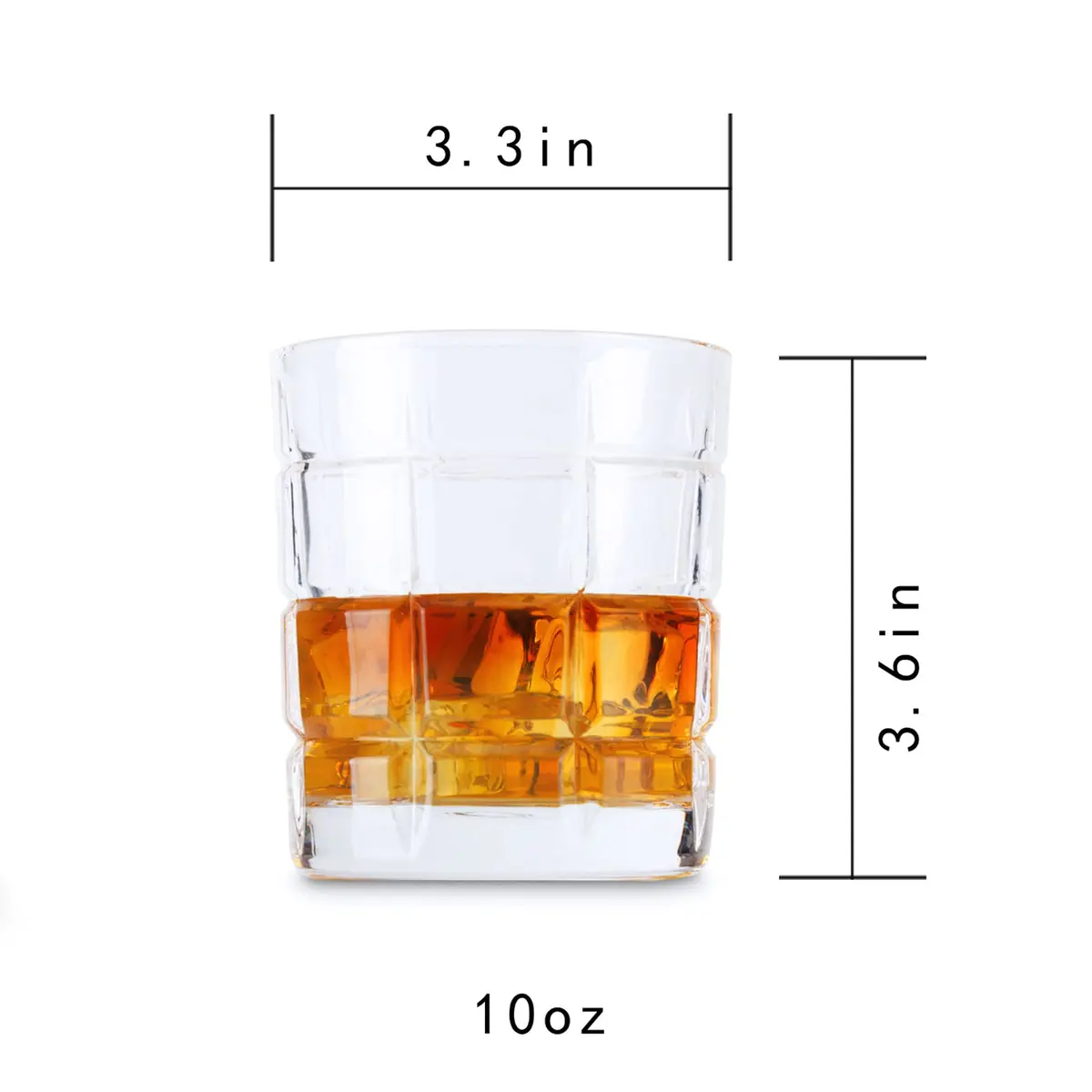 KANARS Crystal Glass Whiskey Tumbler 10 Oz | Lead-Free Crystal, Elegant & Durable - view 3