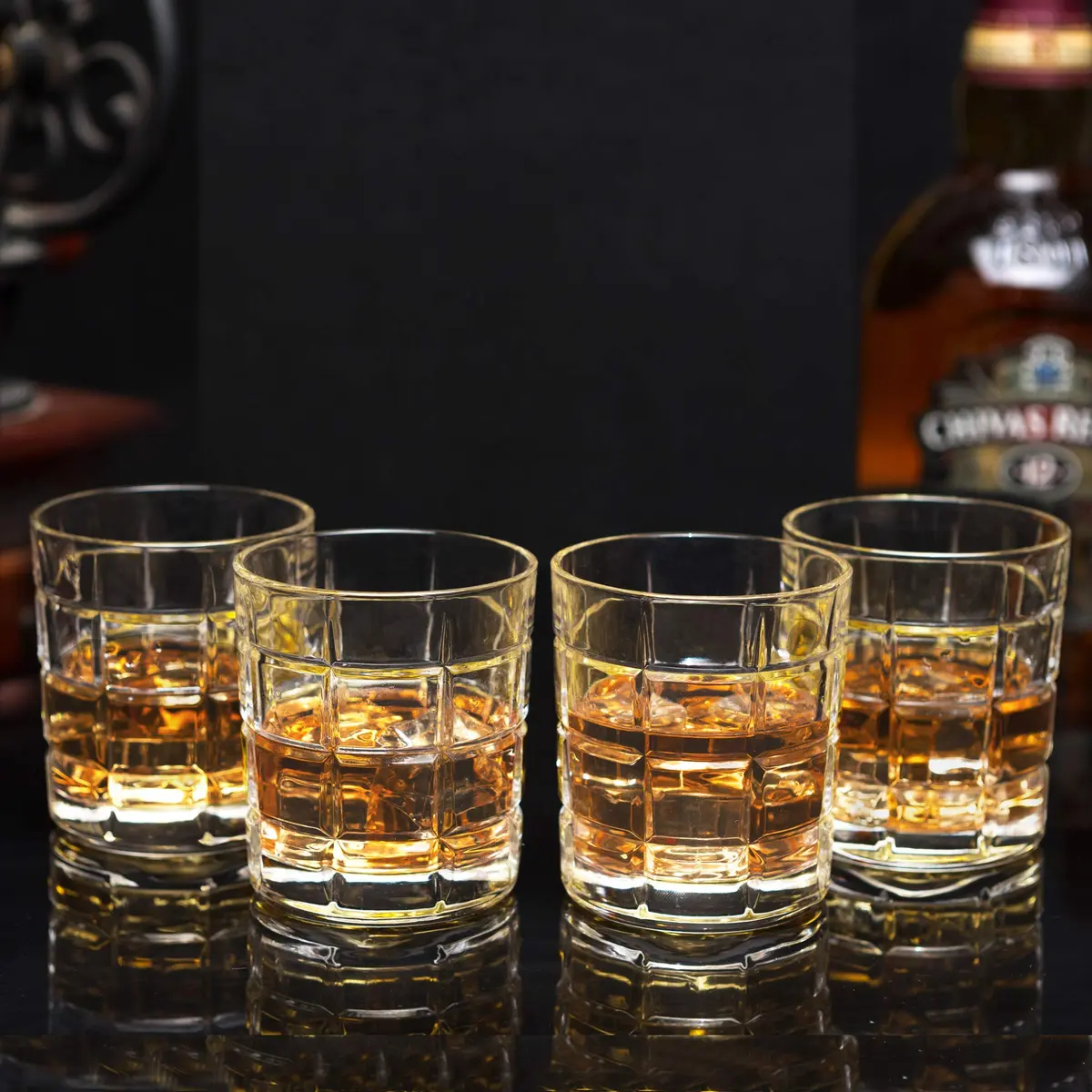 KANARS Crystal Glass Whiskey Tumbler 10 Oz | Lead-Free Crystal, Elegant & Durable - view 4