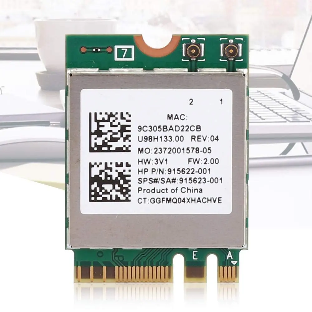 ASHATA RTL8822BE M.2 Network Card with Bluetooth 4.2 | 867Mbps Dual-Band WiFi for Windows 7/8/10 - view 4