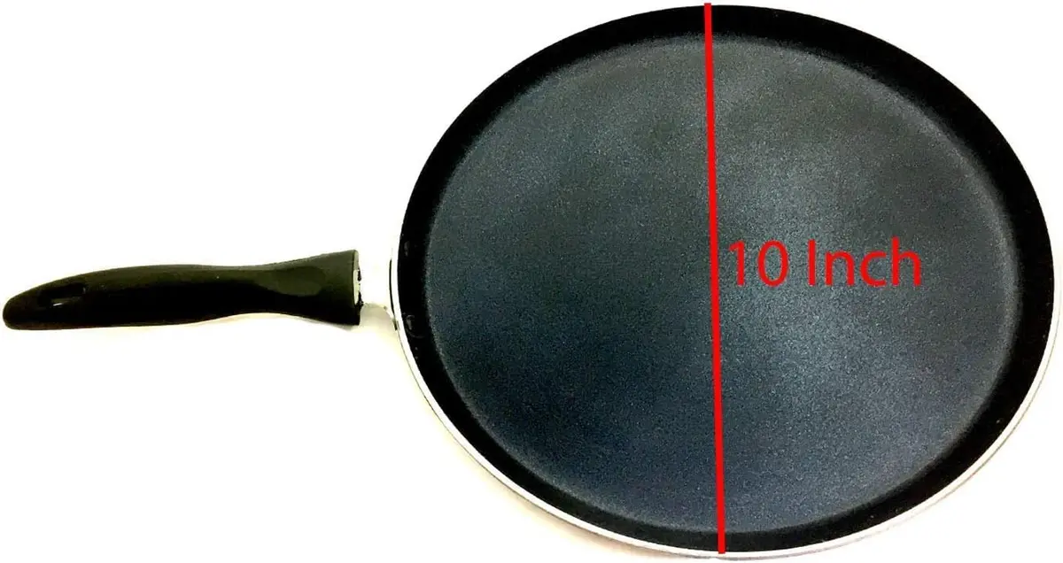 SHRIYA Aluminum Saute Fry Pan with Non-Stick Coating 10" | Even Heat & Easy Cleaning - view 2