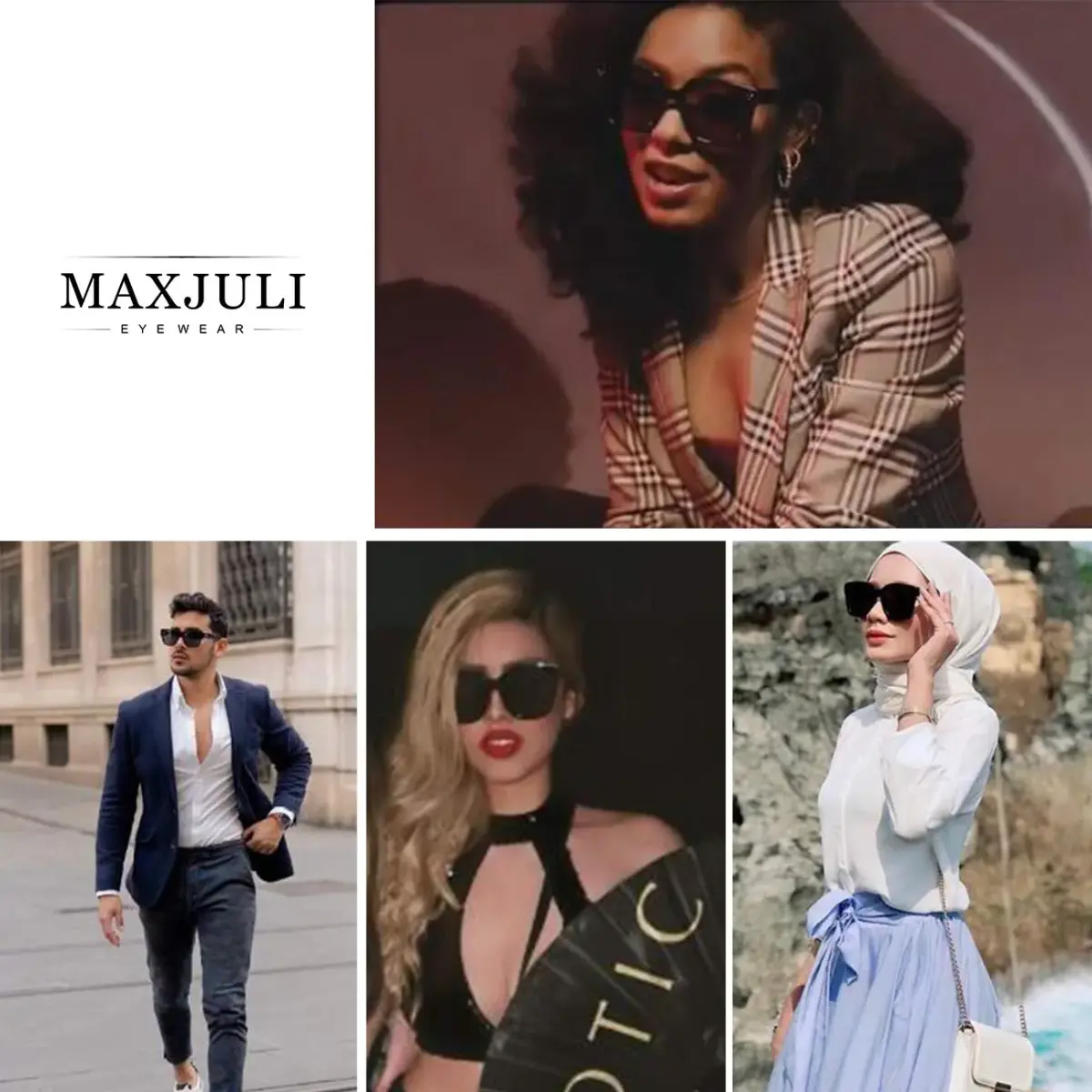 MAXJULI Oversized Sunglasses for Women Men | 59mm (2.32 in) Lens Width - view 2