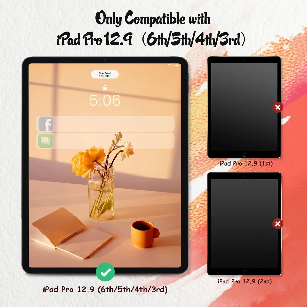 KCT Paperfeel Screen Protector for iPad Pro 12.9 Inch | Matte Anti-Glare, Paper-Like Feel, Compatible with 2022-2018 Models - view 5